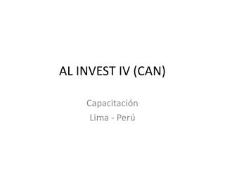 AL INVEST IV (CAN)