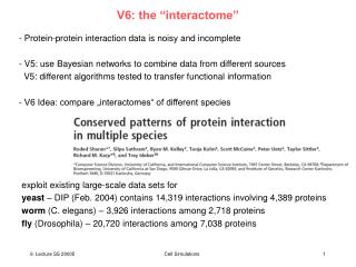 V6: the “interactome”