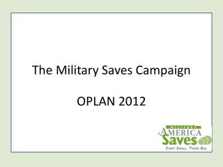 The Military Saves Campaign