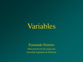 Variables