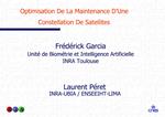 Optimisation De La Maintenance D Une Constellation De Satellites