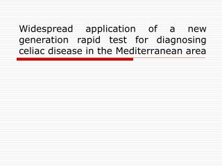 Aim of PoCT study