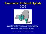 Paramedic Protocol Update 2009