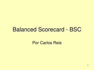 Balanced Scorecard - BSC