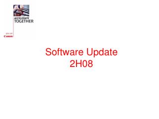 Software Update 2H08