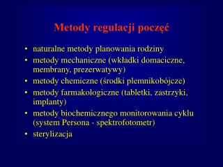 Metody regulacji poczęć