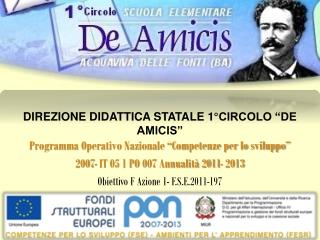 DIREZIONE DIDATTICA STATALE 1°CIRCOLO “DE AMICIS”