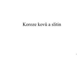 Koroze kovů a slitin