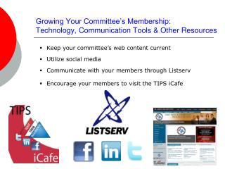 Growing Your Committee’s Membership: Technology, Communication Tools &amp; Other Resources