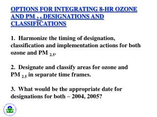 Potential Violations of PM2.5 and 8-Hr Ozone PM-2.5: Based on 1999-2000 data