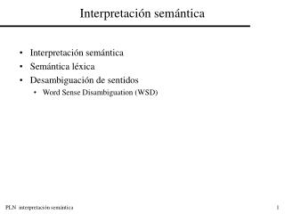 Interpretación semántica