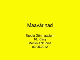 Maavärinad