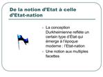 De la notion d Etat celle d Etat-nation