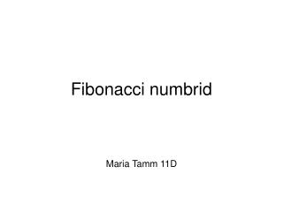Fibonacci numbrid