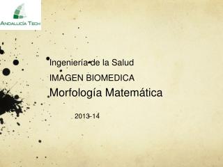 Ingeniería de la Salud IMAGEN BIOMEDICA Morfología Matemática