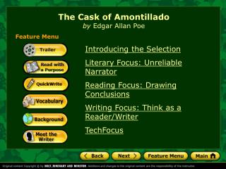 The Cask of Amontillado by Edgar Allan Poe