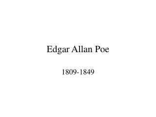 Edgar Allan Poe