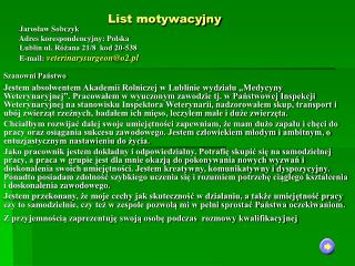 List motywacyjny