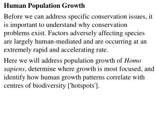 Human Population Growth