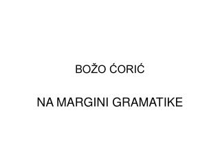 BO ŽO ĆORIĆ