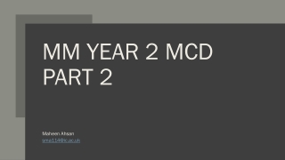 MM Year 2 MCD Part 2