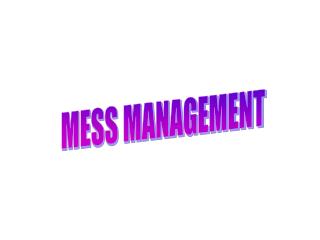 MESS MANAGEMENT