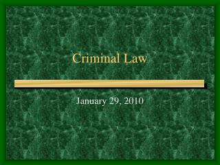 Criminal Law