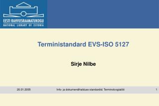 Terministandard EVS-ISO 5127
