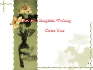 Practical English Writing Chen Yan