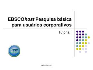 EBSCO host Pesquisa básica para usuários corporativos
