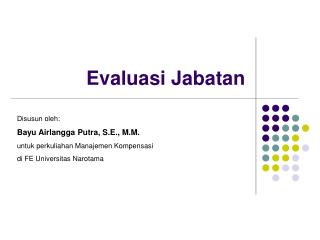 Evaluasi Jabatan