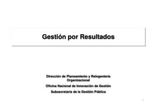 Gestión por Resultados