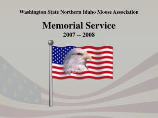 Memorial Service 2007 -- 2008