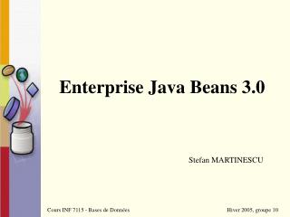 Enterprise Java Beans 3.0