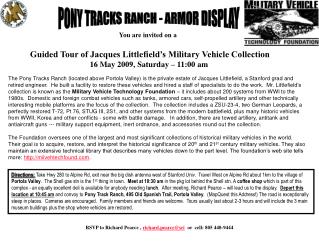 PONY TRACKS RANCH - ARMOR DISPLAY