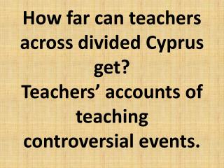 My objectives