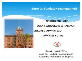 Biuro ds. Funduszy Zewnętrznych