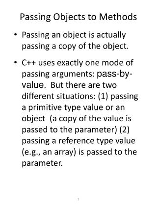 Passing Objects to Methods