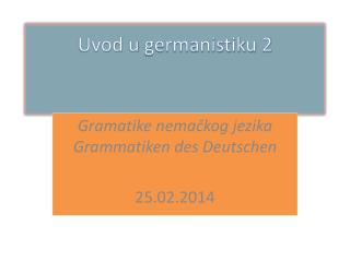 Uvod u germanistiku 2