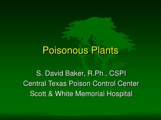 Poisonous Plants