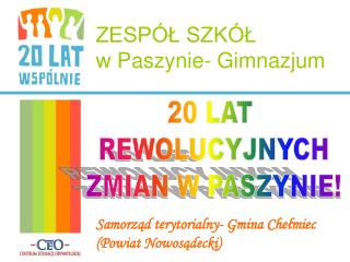 ZESPÓŁ SZKÓŁ w Paszynie- Gimnazjum