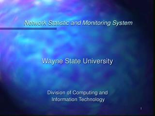 Network Statistic and Monitoring System