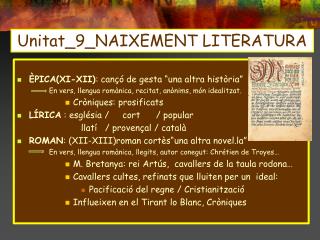 Unitat_9_NAIXEMENT LITERATURA