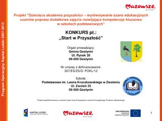 Program Operacyjny Kapitał Ludzki 2007-2013