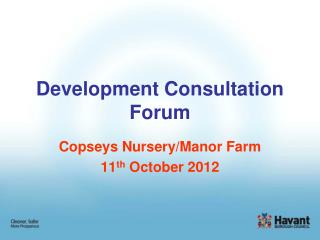 Development Consultation Forum