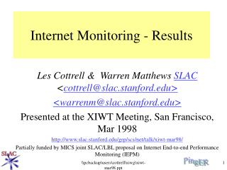 Internet Monitoring - Results