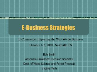 E-Business Strategies