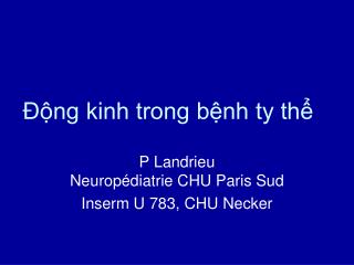 Động kinh trong bệnh ty thể