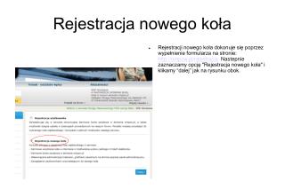 Rejestracja nowego koła