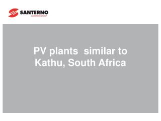 PV plants similar to Kathu, South Africa